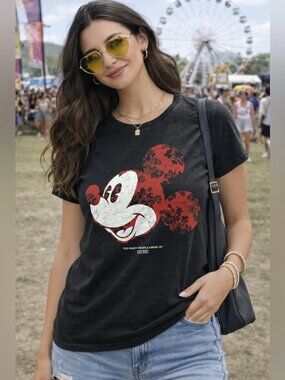 DISNEY MICKEY MOUSE WOMENS TEES- (SMALL)